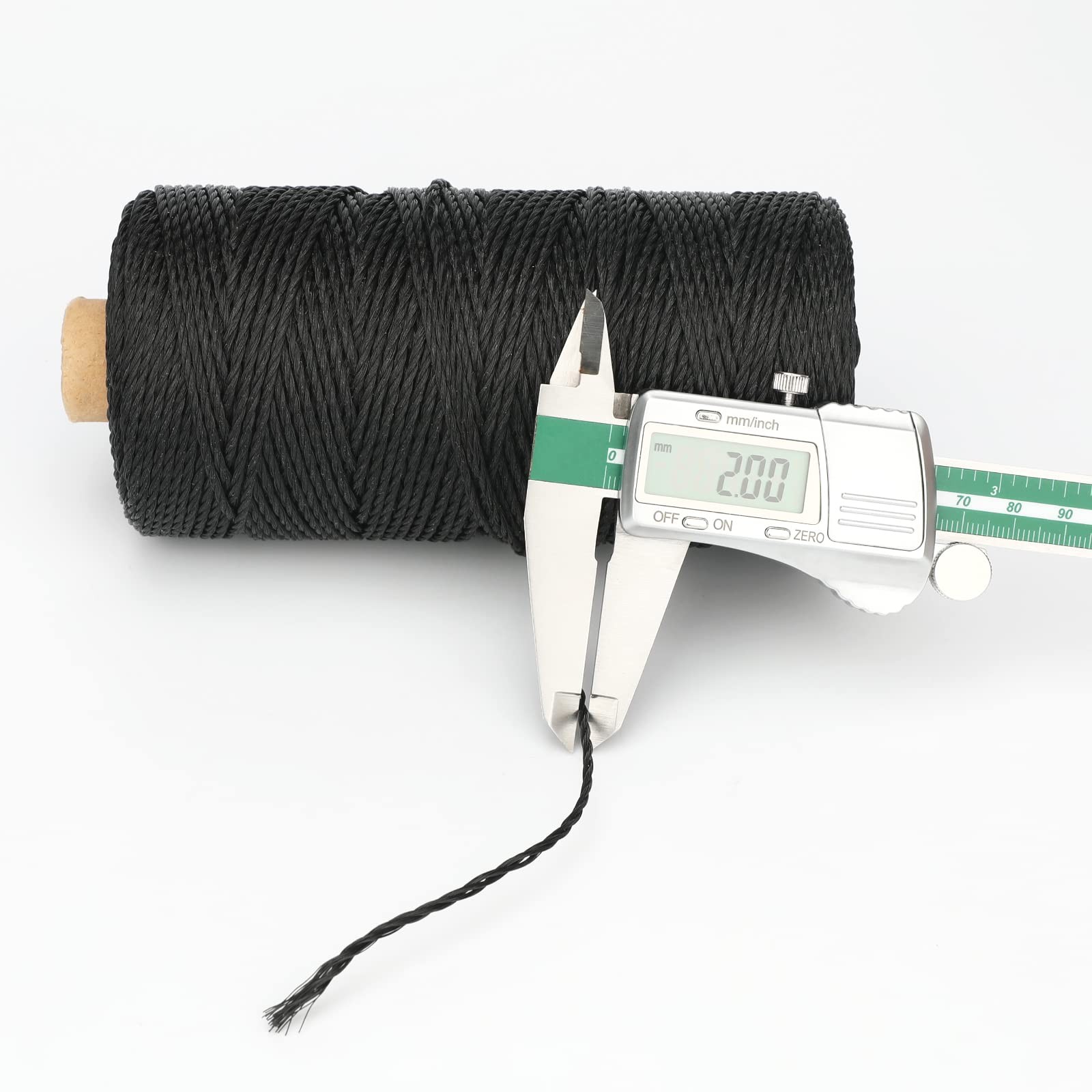 426 Feet Nylon Twine #36 Bank Line-Black Nylon String 2Mm-100% Black
