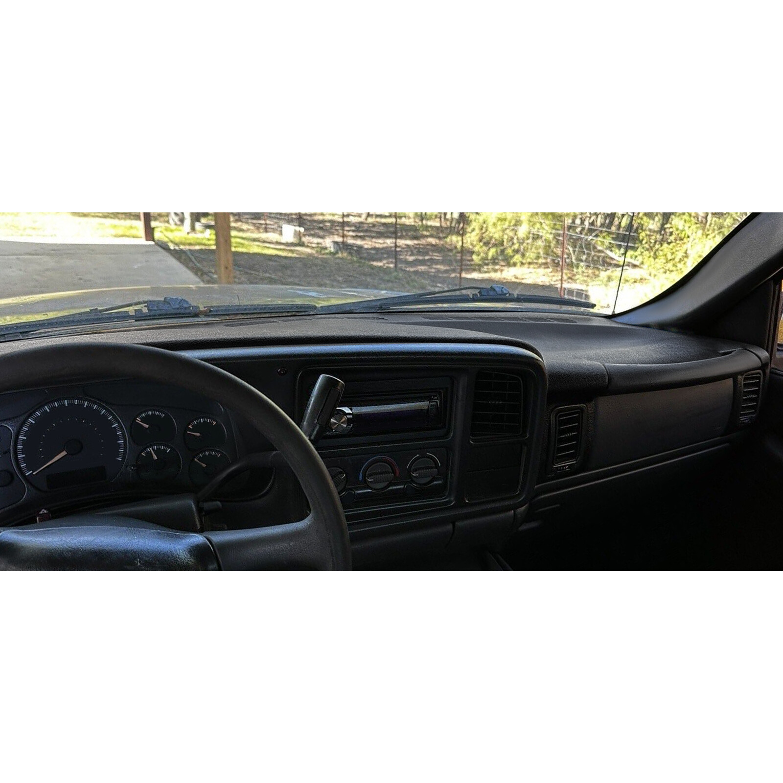 Molded Dash Cover Cap Board Overlay Black For 1999-06 03 Chevy Silverado Sierra