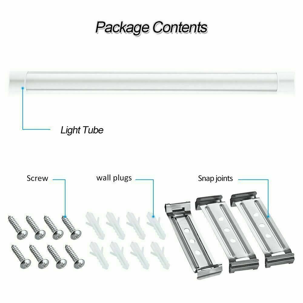 LED Strip Light Batten Tube Garage Ceiling Light 1FT 2FT 3FT 4FT
