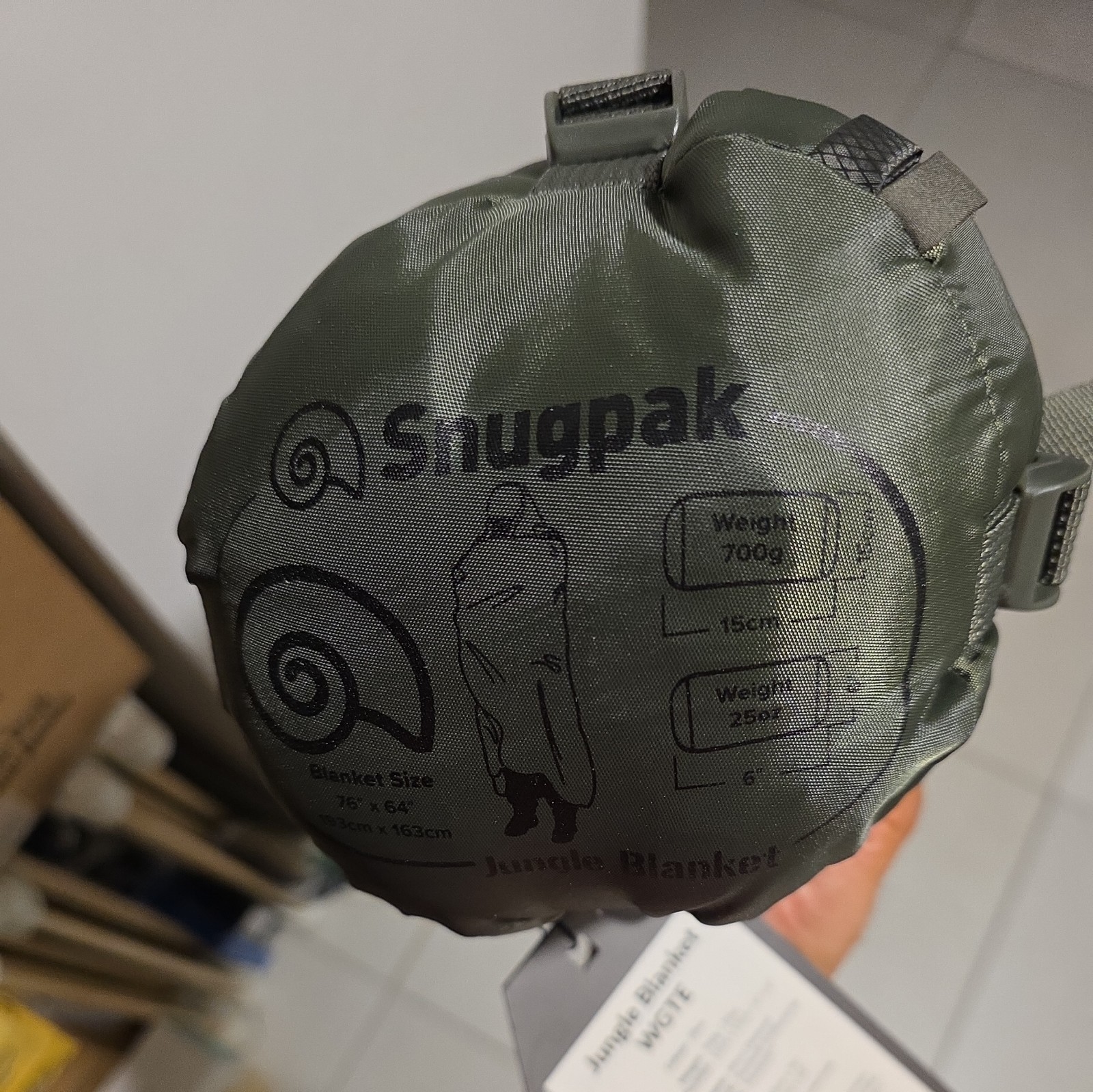 Snugpak Jungle Blanket Olive Measures 76"L x 64"W. A warm, lightweight, less bul