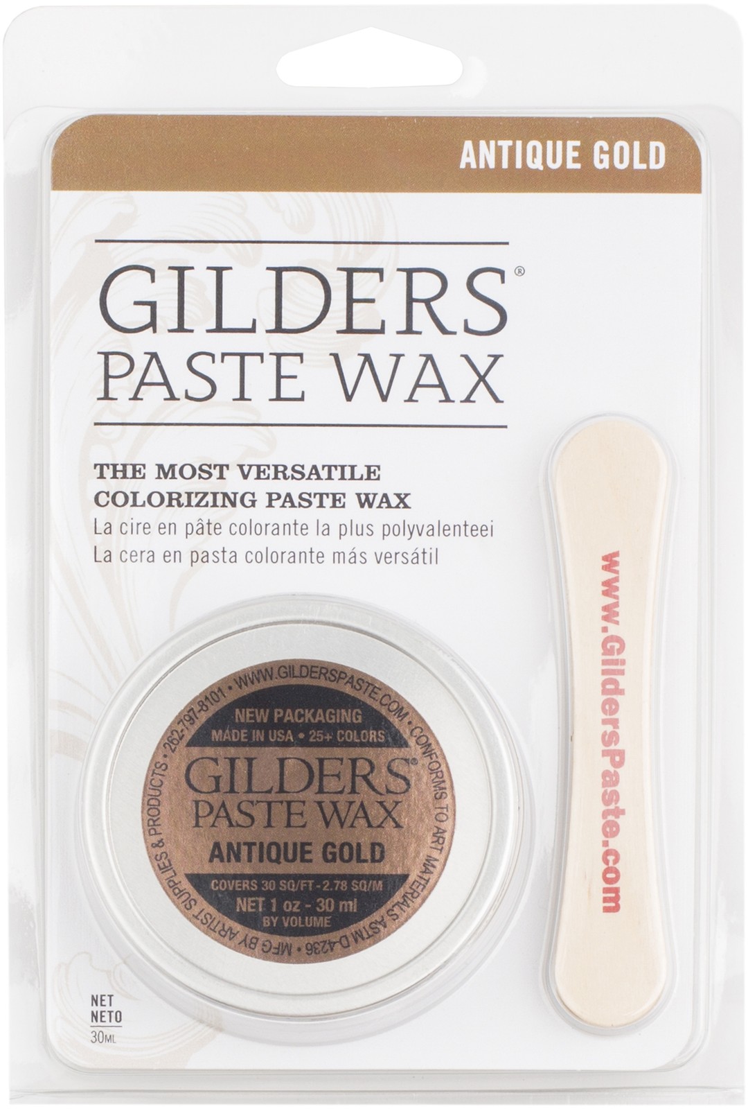 GILDERS(R) Paste Wax Finishes 30ml - Baroque Art-Antique Gold