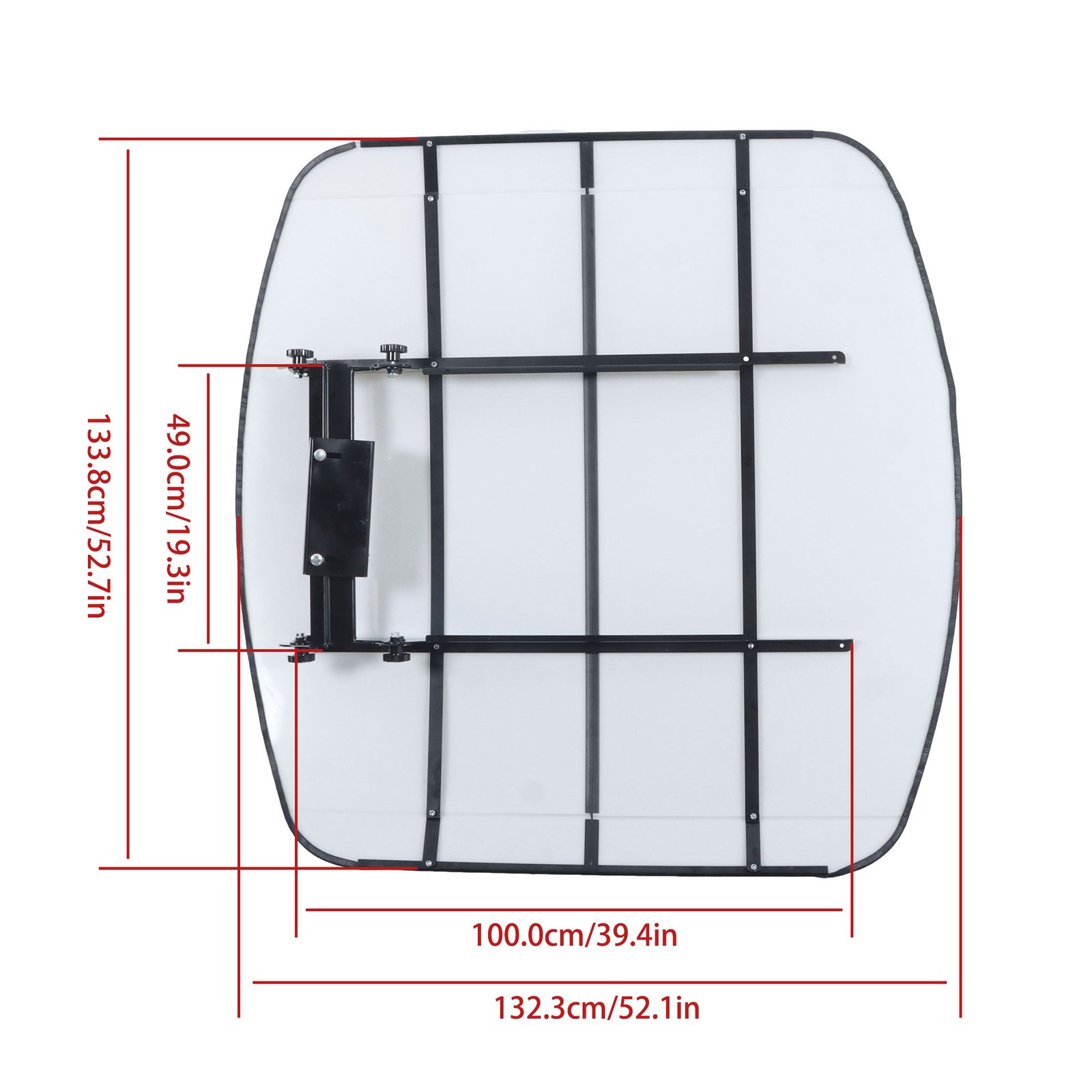 52" X 52" Tuff Top Tractor & Mower Canopy For ROPS 2" x 2" or 2" x 3" White