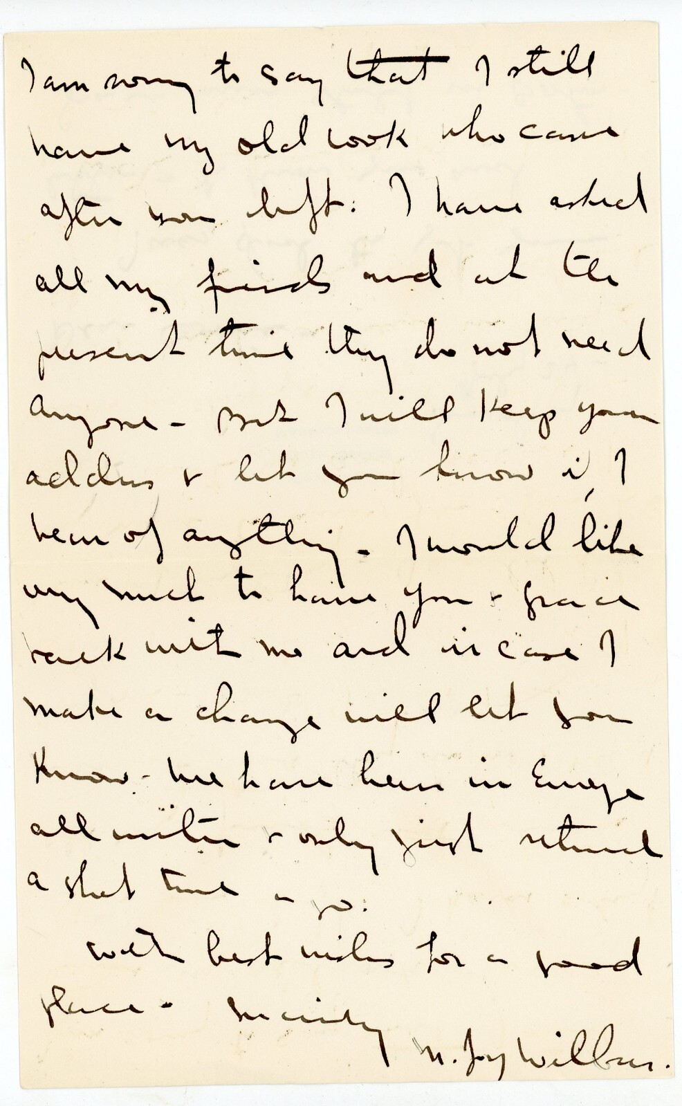 1933 Handwritten Letter from South Dennis MA to Cambridge | Stamped Cover