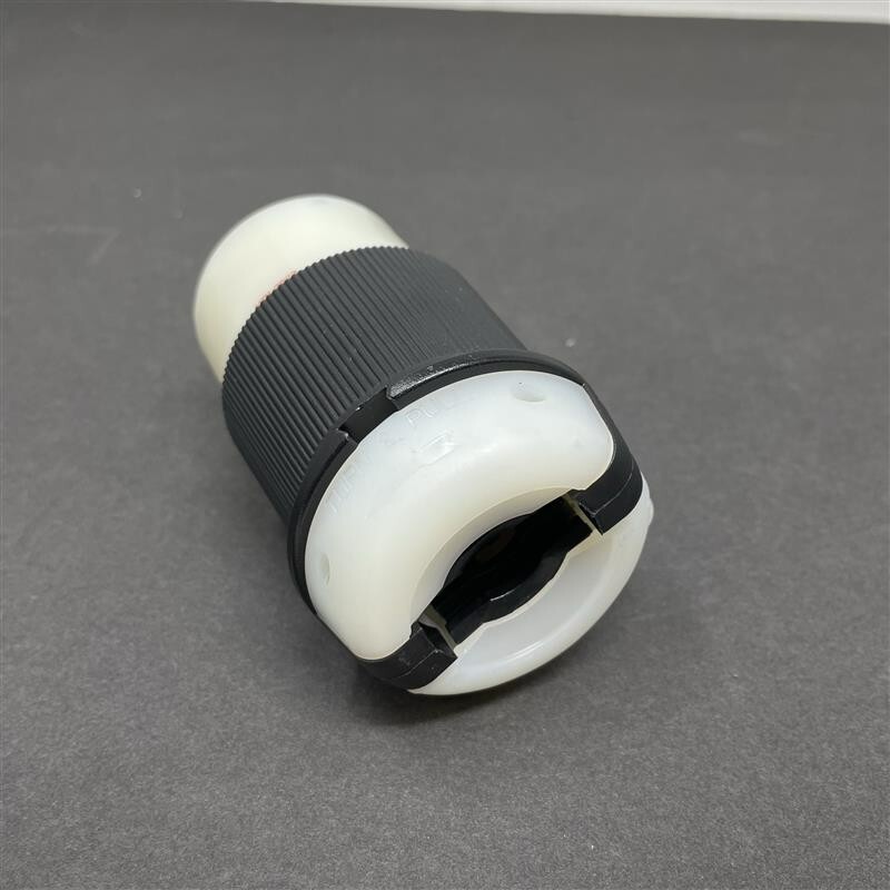 Hubbell HBL2823 Female Connector Body, 30A 3-Phase Wye 277/480V AC Black/White