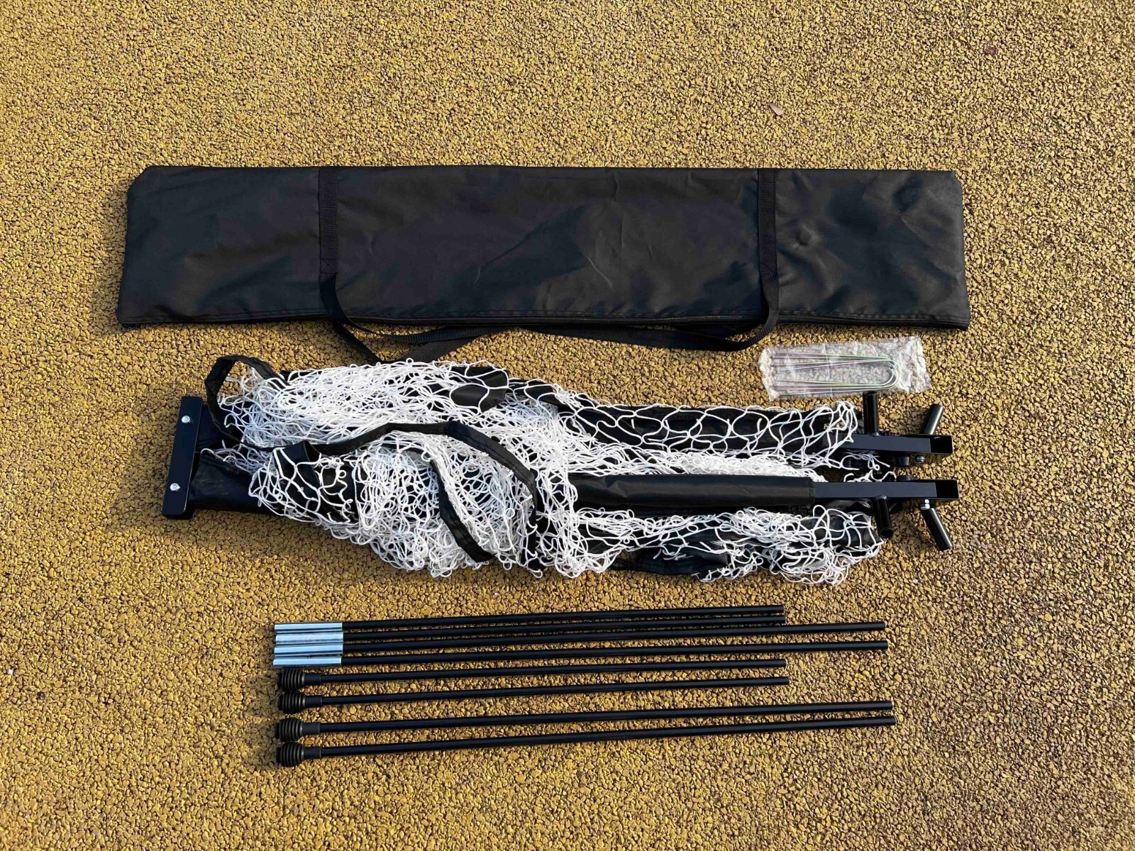 Soccer Goal 12'x6' Portable Soccer Net for Backyard w/Frame & Bag Black