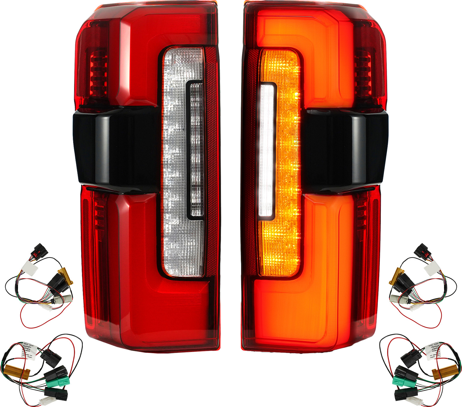 For 2023-2026 Ford F-250 Super Duty Halogen Upgrade LED Tail Light W/ BSD Pair