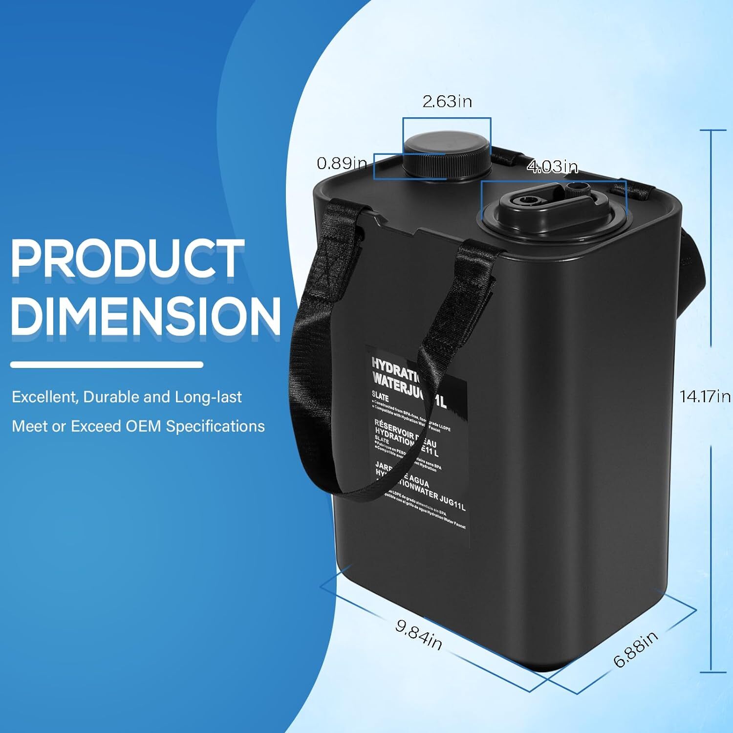 11L Hydration Water Storage Container Camping Outdoor BBQ BPA Free Food Grade