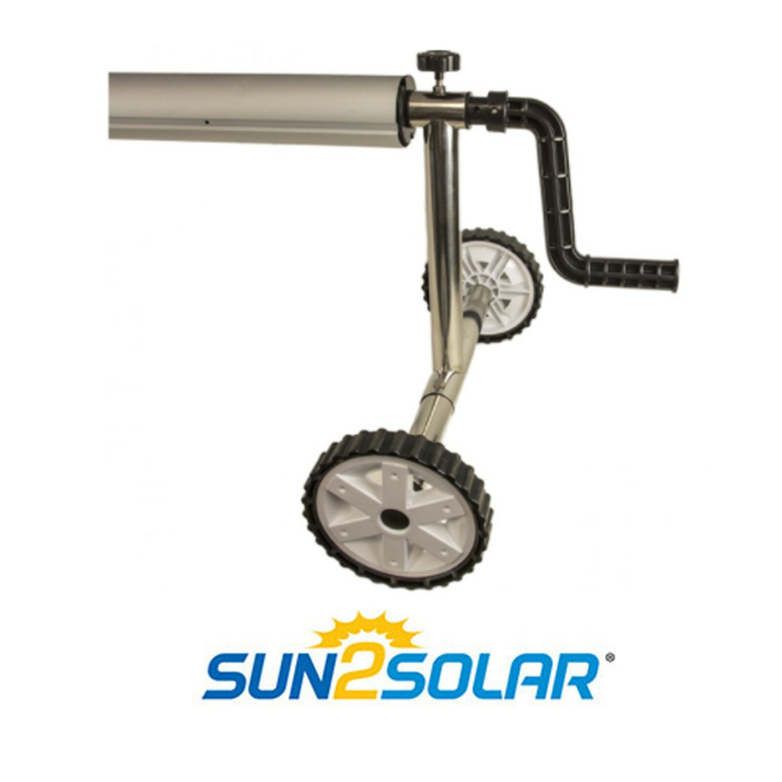 Sun2Solar Stainless Steel Swimming Pool Solar Cover Reel w/ Tube - 16' ft Wide