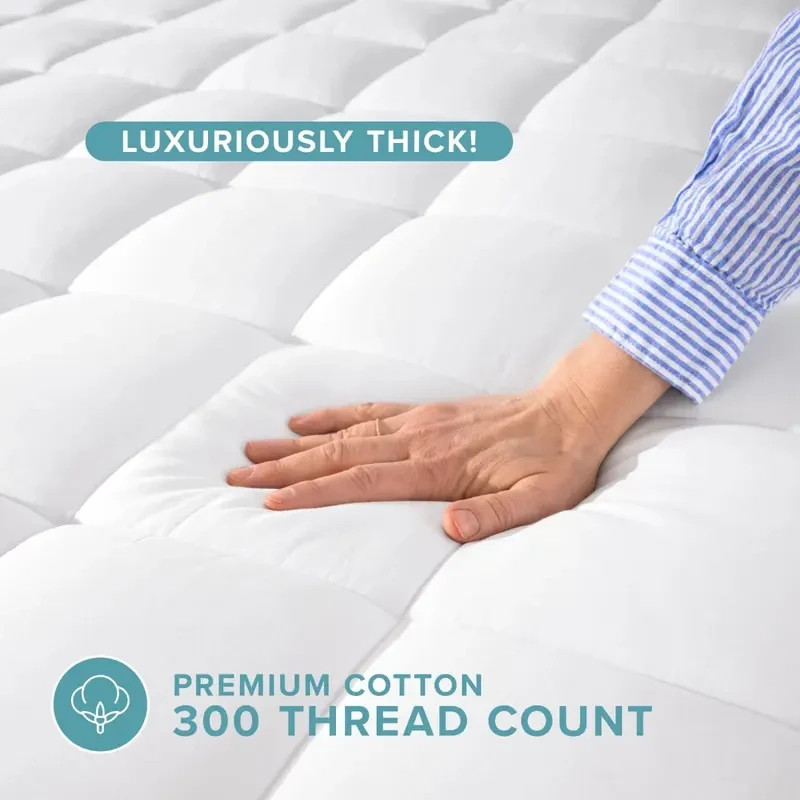 4 Inches Thick Mattress Topper Quilted Cooling Mattress Topper Pad MATTRESS PAD