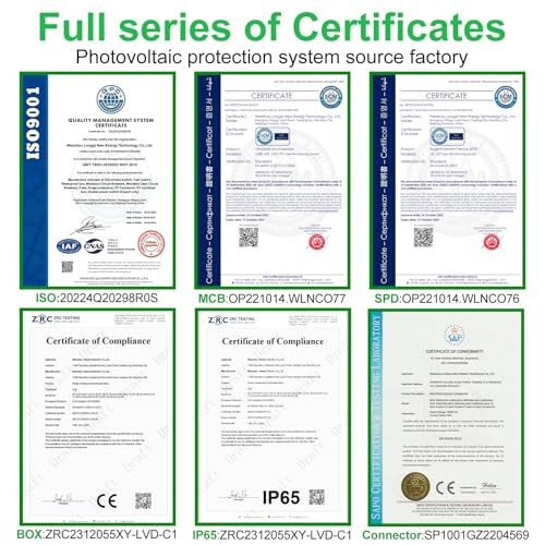 Solar Disconnect Switch 40 Amp DC 500V Circuit Breaker with 500V 40A 1in 1out