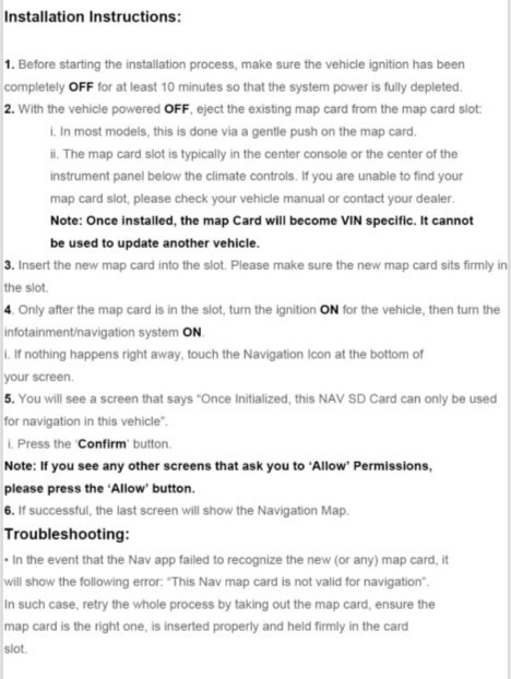 LATEST 2025 CADILLAC ESCALADE 2021-2024 MAP UPDATE Navigation SD Card 85713512