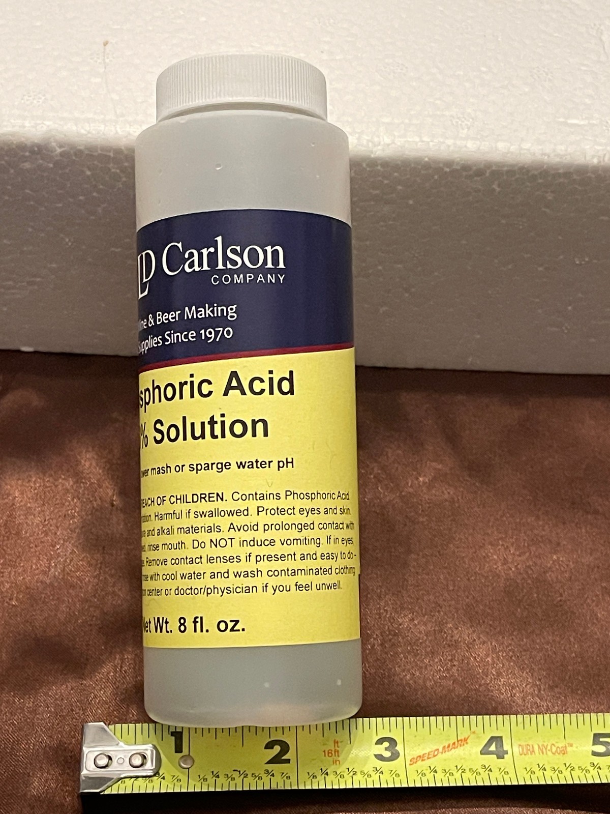 Phosphoric Acid 10% Solution to Lower Mash or Sparge Water pH 8oz