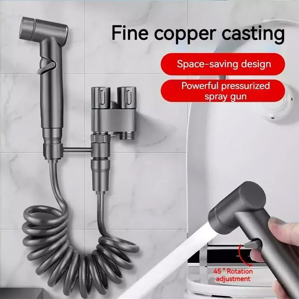 Toilet Faucet Splitter 2 Way 1-In-2-Out Dual Control Valve for Bidet and Shower.