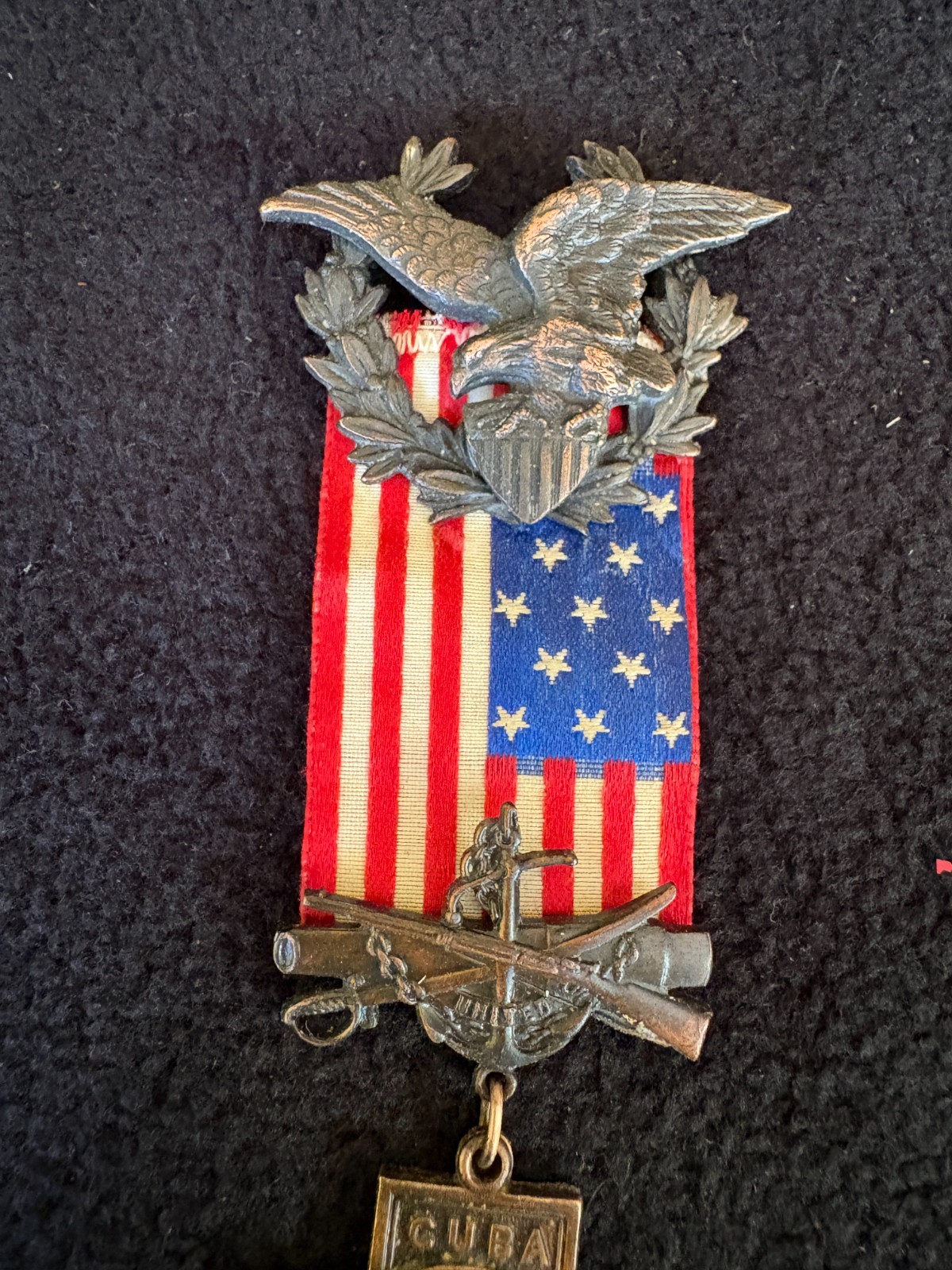 SPAN/AM War "UNITED SPANISH WAR VETERANS" #RD MEMBER MEDAL - USWV