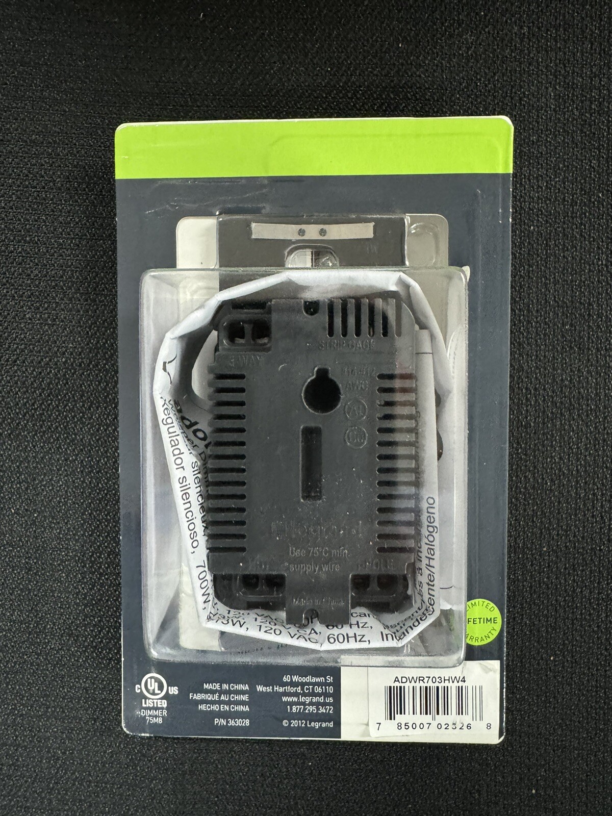 **** NEW ORIGINAL OEM **** ADWR703HW4 ADORNE LEGRAND WHISPER DIMMER WHITE