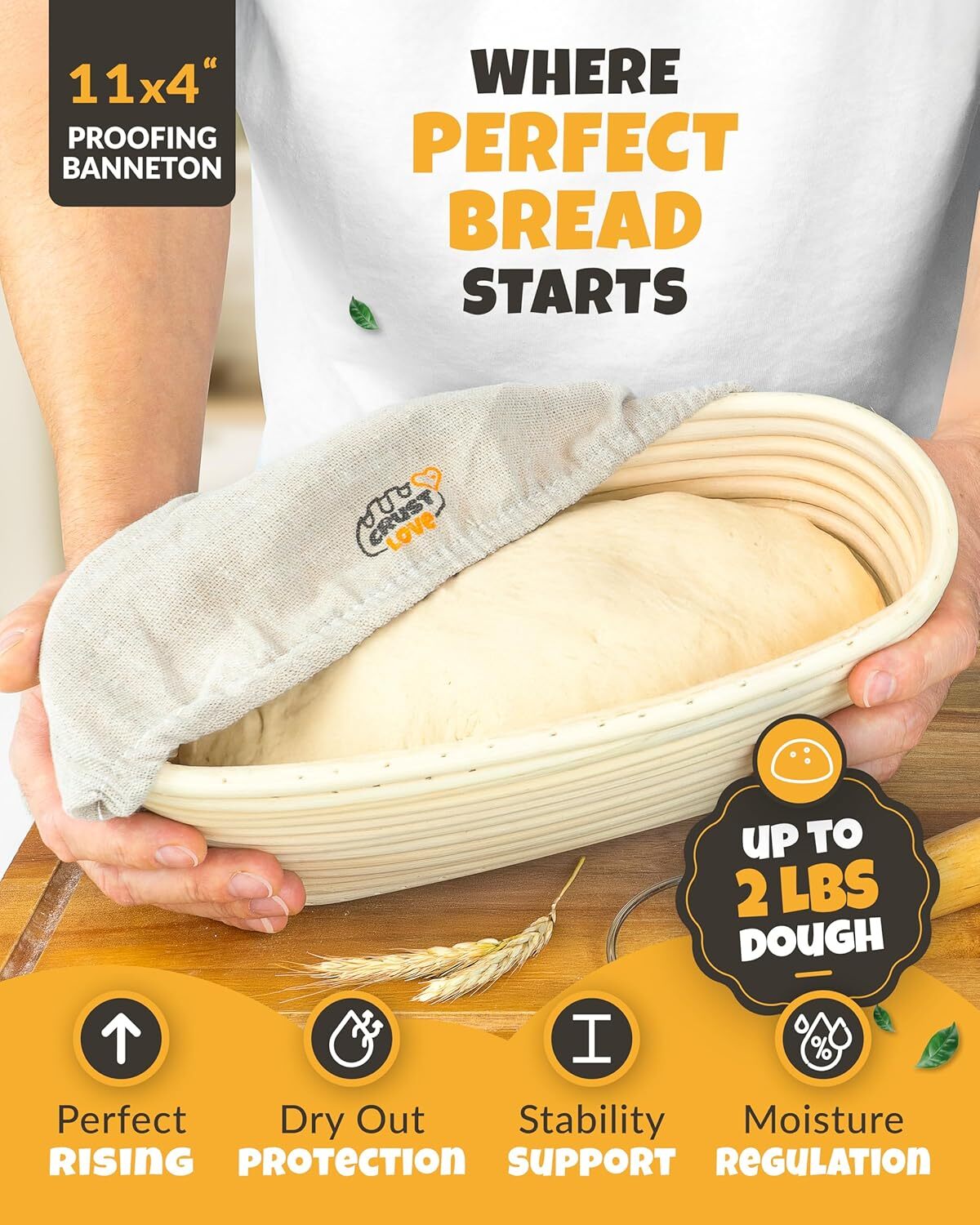 Rectangular Cast Iron Dutch Oven for Bread Baking - incl. Sourdough Bread Baking