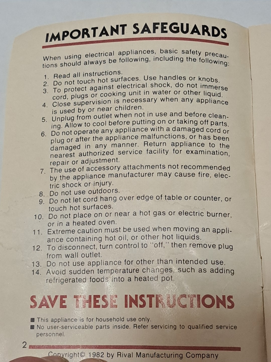 Vtg Rival Crock-Pot Stoneware Slow Cooker Instruction Manual & Recipes #3150