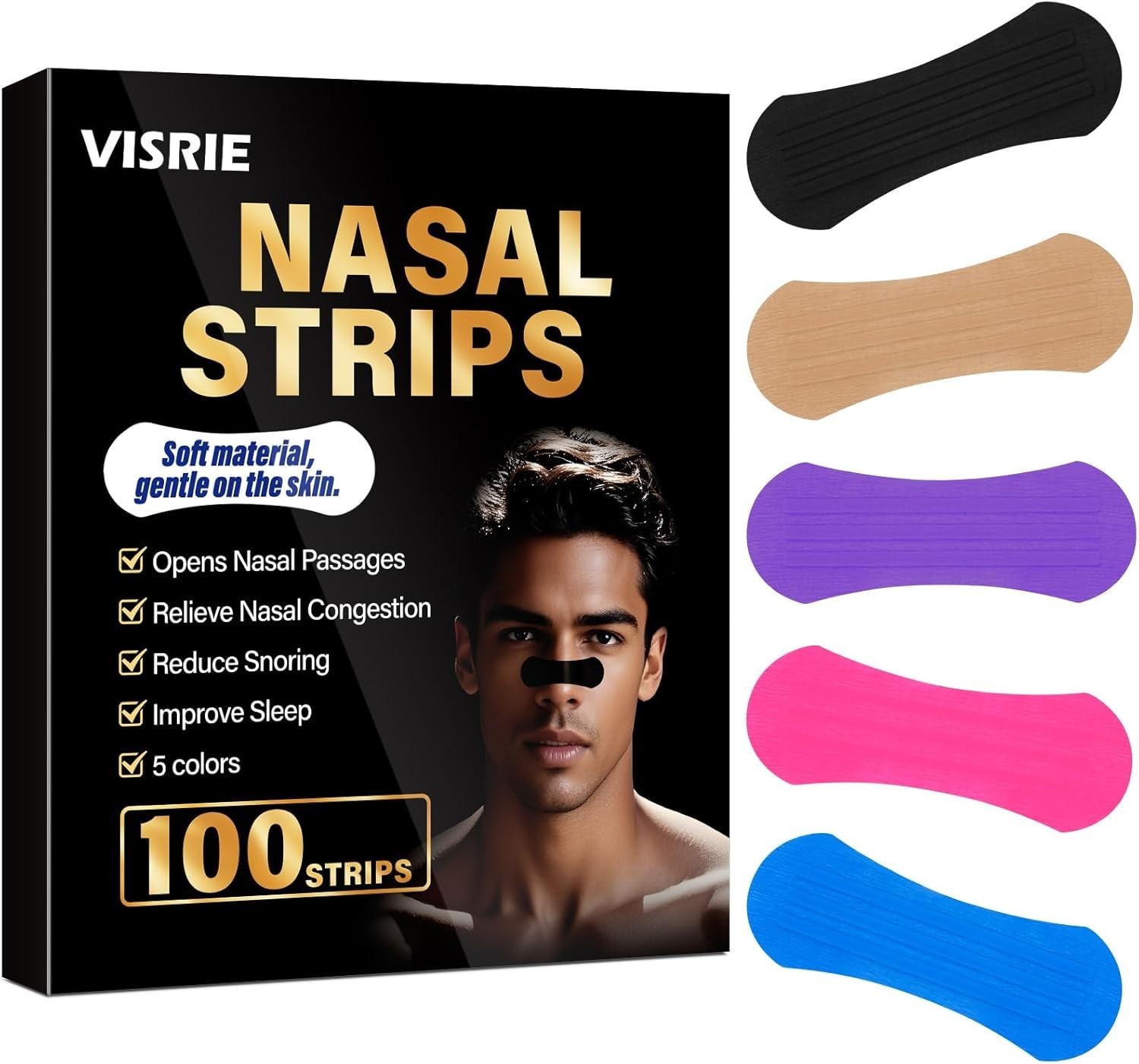 100 Count Extra Strength Nasal Strips - Snoring Relief & Enhanced Breathing