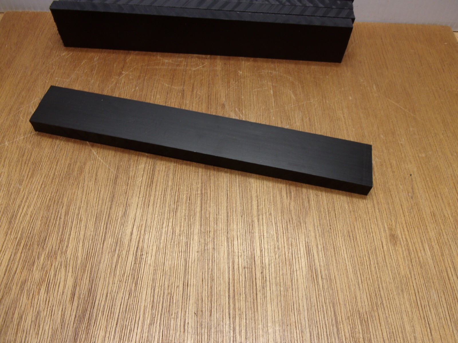 1-1/2" X 1/2" X 10" UHMW PE Tivar Black Flat Bar Plate Stock FDA Compliant