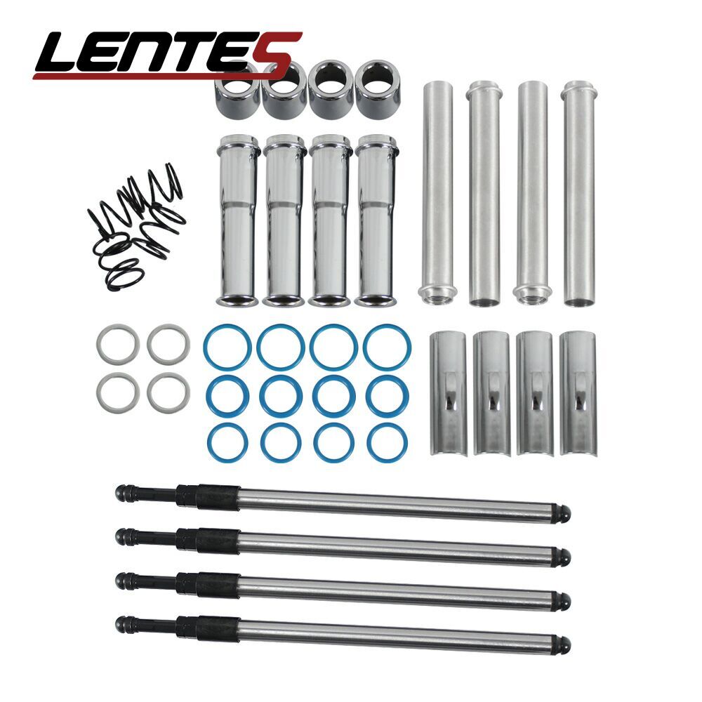 New For Harley-Davidson Twin Cam 99-17 Adjustable Pushrods & Push Rod Cover Kit