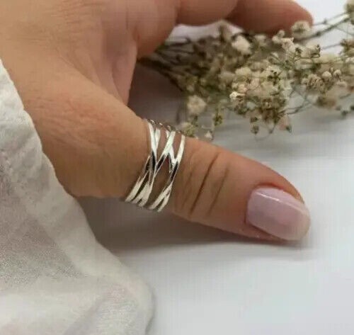 Solid 925 Silver Sterling Ring Handmade Bohemian Thumb Women Ring All Size SR656