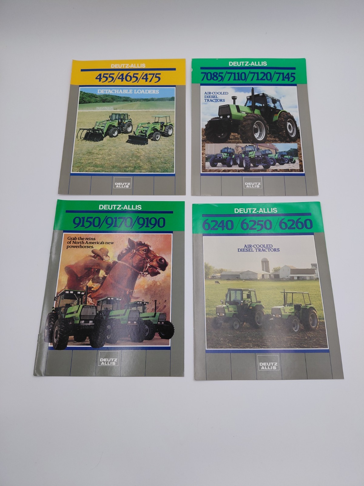 Lot Of 4 Vintage Deutz- Allis Tractor Brochures- 6240/6250/6260 -455/465/475 Etc