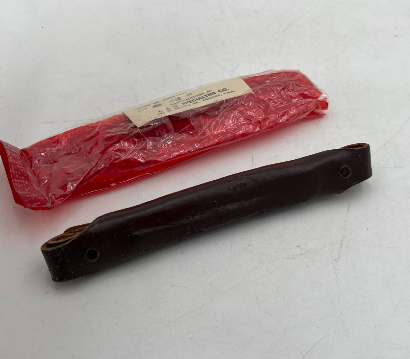 Machinist Tool Chest Box REPLACEMENT LEATHER HANDLE Antique VTG NOS 1945 WW2 New