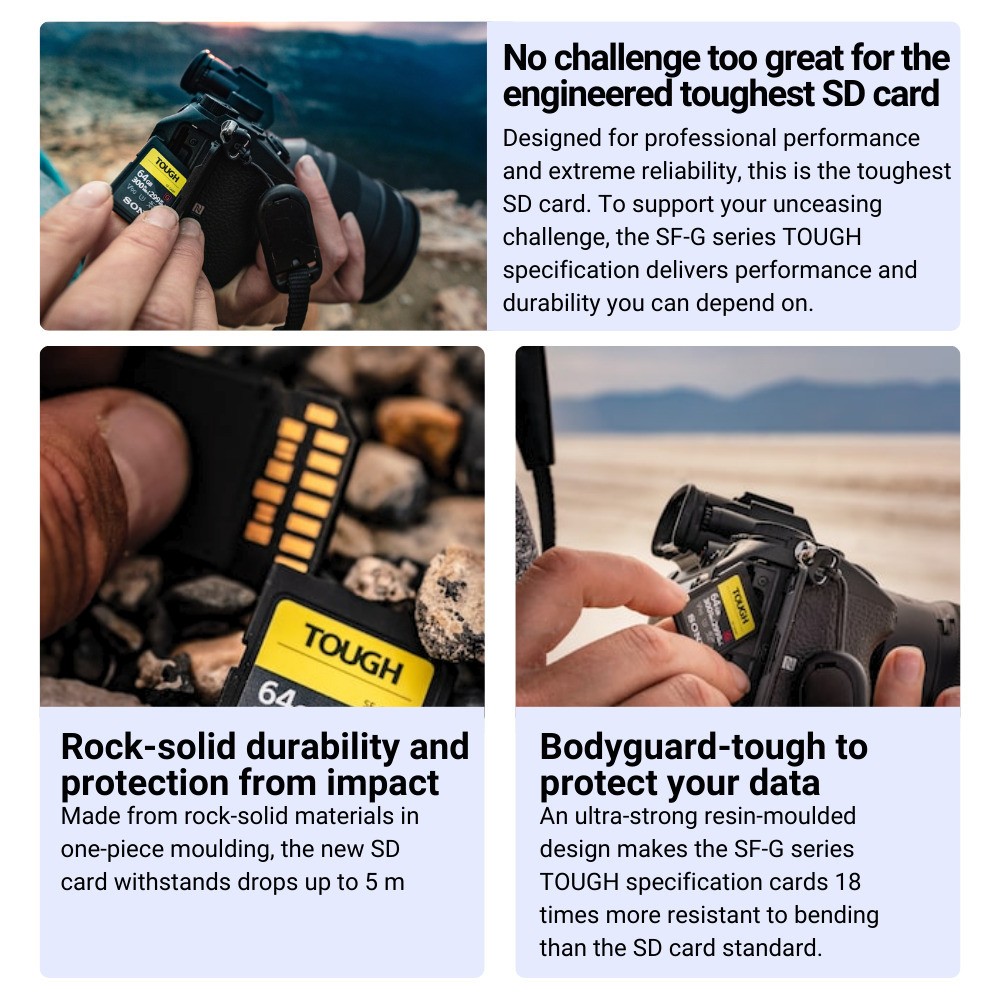 Sony 128GB SF M Series High Speed Tough SD Card 2 Pack Card Reader ELITE