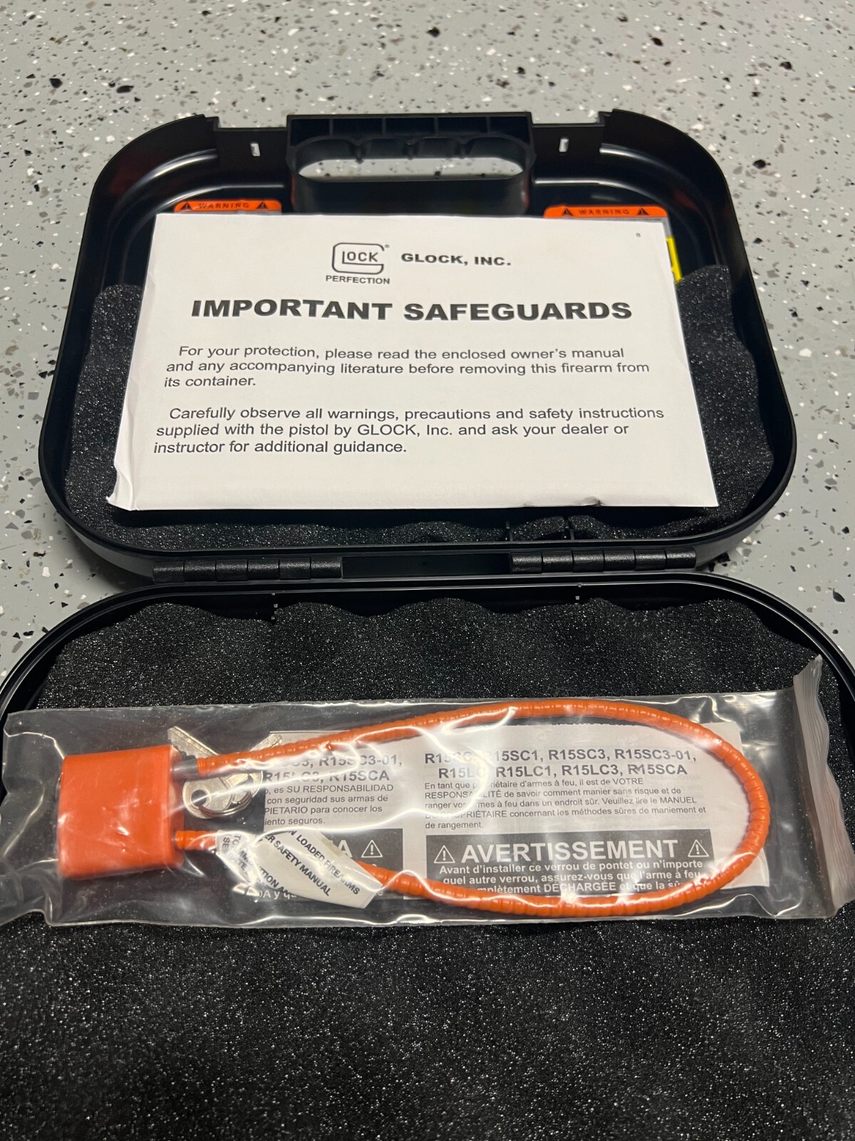 OEM Glock Pistol Case Eggshell Foam w/ Gun Lock 17 19 20 21 22 23 26 27 - NEW