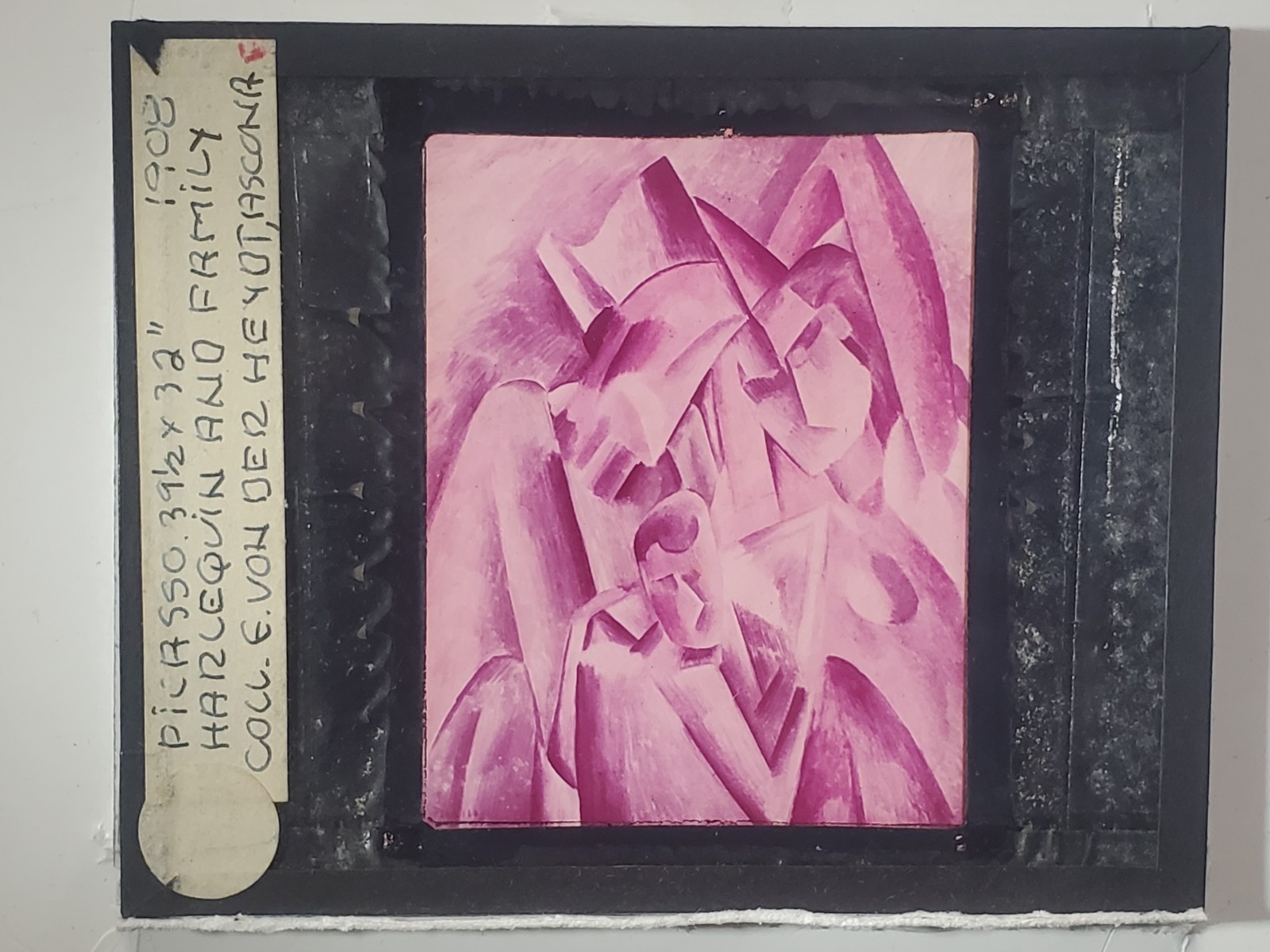 Harlequin And Family, Pablo Picasso, Magic Lantern Glass Slide