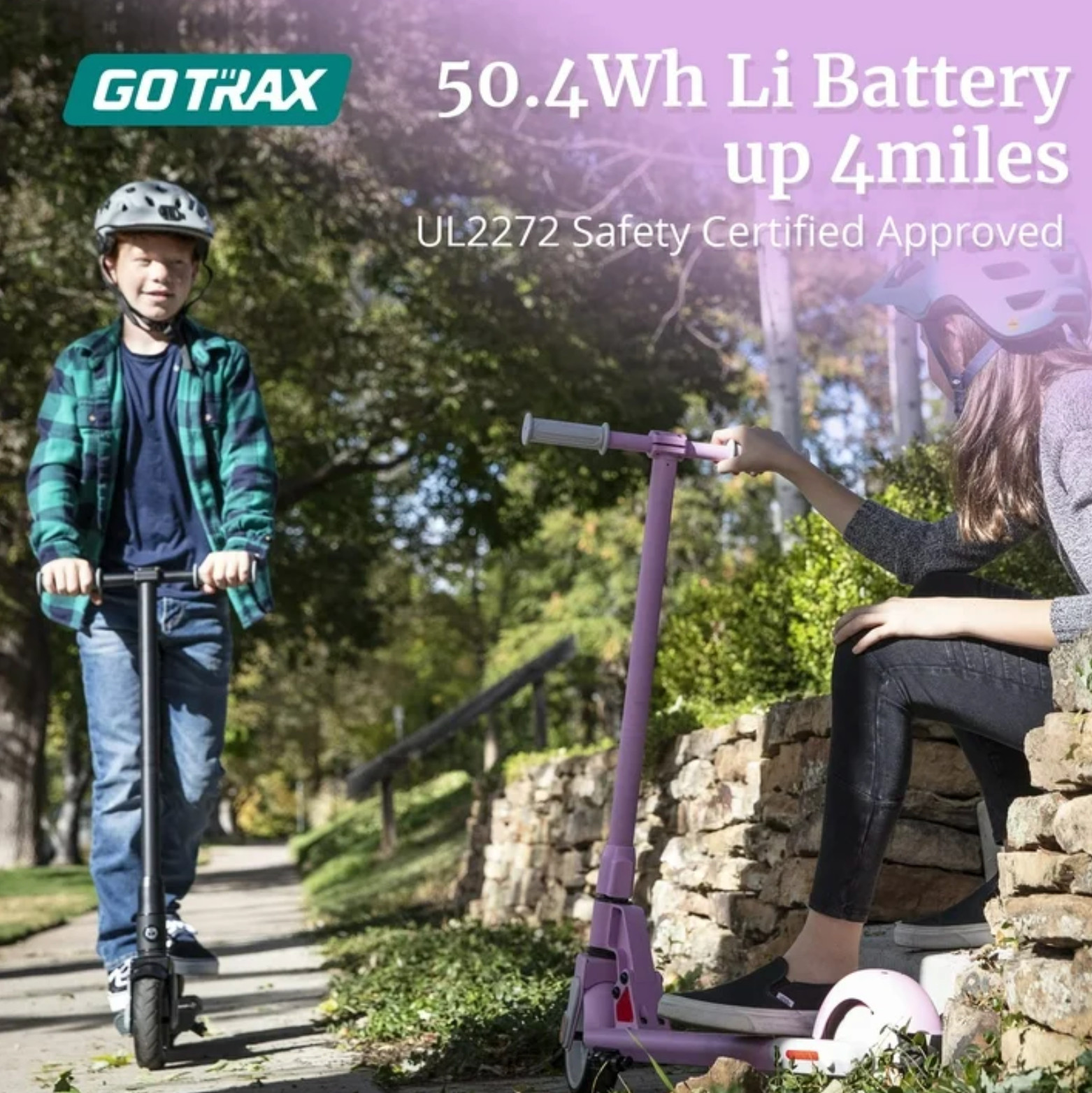Gotrax GKS Electric Scooter for Kid, 6" Solid Wheels, Max 4 Miles and 7.5 Mph