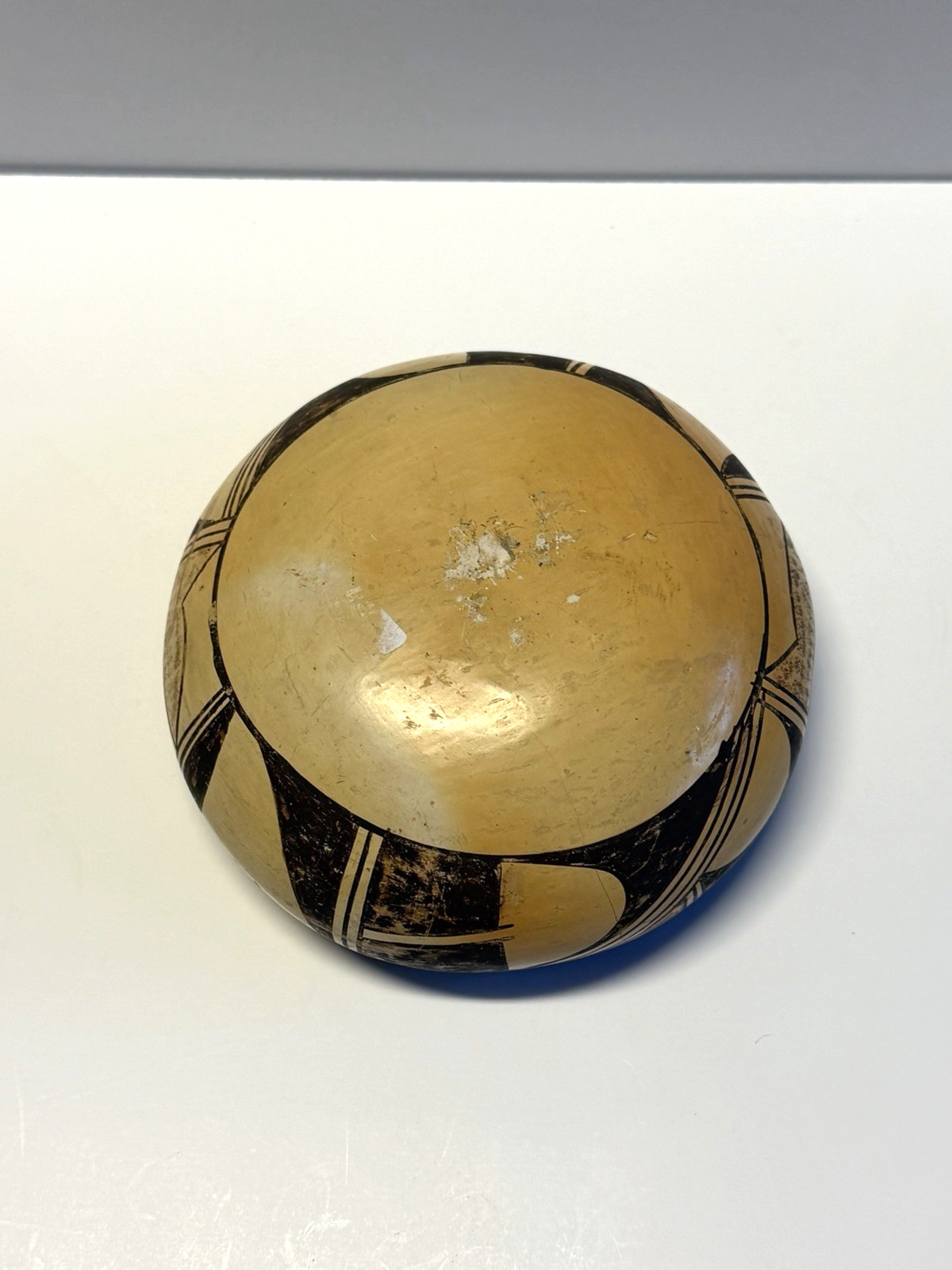 Antique Native American Indian Clay Pottery Old Hopi Bowl; Early 1900's