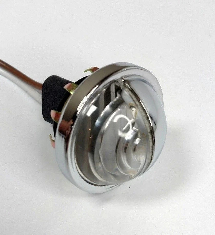 Universal 4 LED License Plate Light 1-1/2" Round for Hot Rods, Trucks, Cars, RV