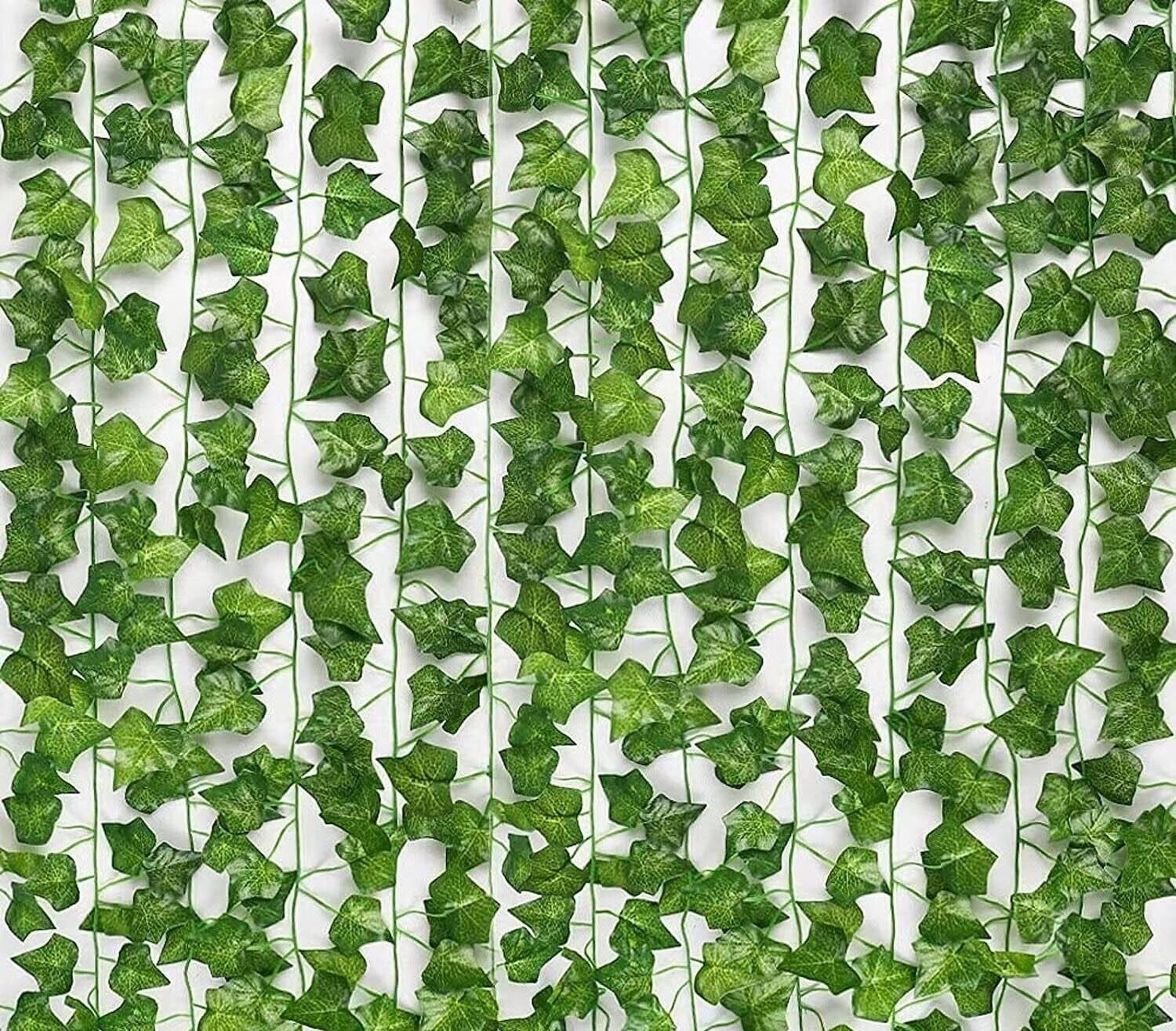 12 Strands 84FT Artificial Hanging Ivy Garland Fake Ivy Leaf Vine Home Decor USA