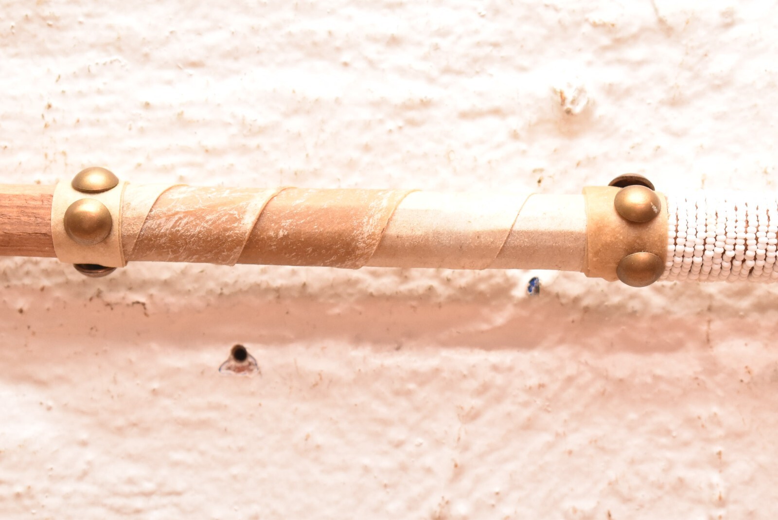 VTG Native American Ceremonial Double-Horn Ghost Dance War Club Atq 28" Beaded