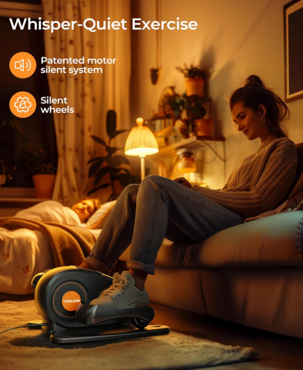 Elíptica eléctrica bajo escritorio para mayores, mando y 10 velocidades, Nuevo