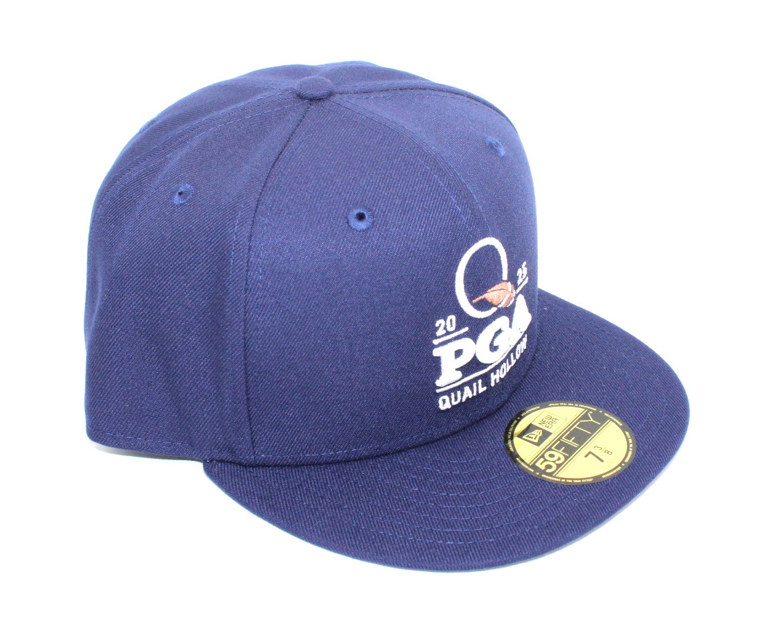 NEW Men New Era 59Fifty PGA Quail Hollow Snapback Navy 7-3/8 Fitted Golf Hat Cap