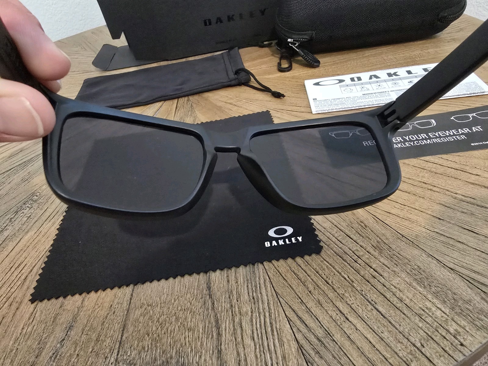 Oakley Holbrook XL Prizm P Polarized Sunglasses Black/Black Trim See Description