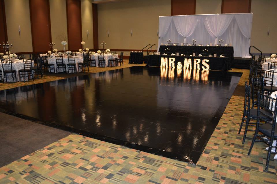 Wedding Dance Party Vinyl Floor Cover Gloss & Matte White & Black Decal Sticker