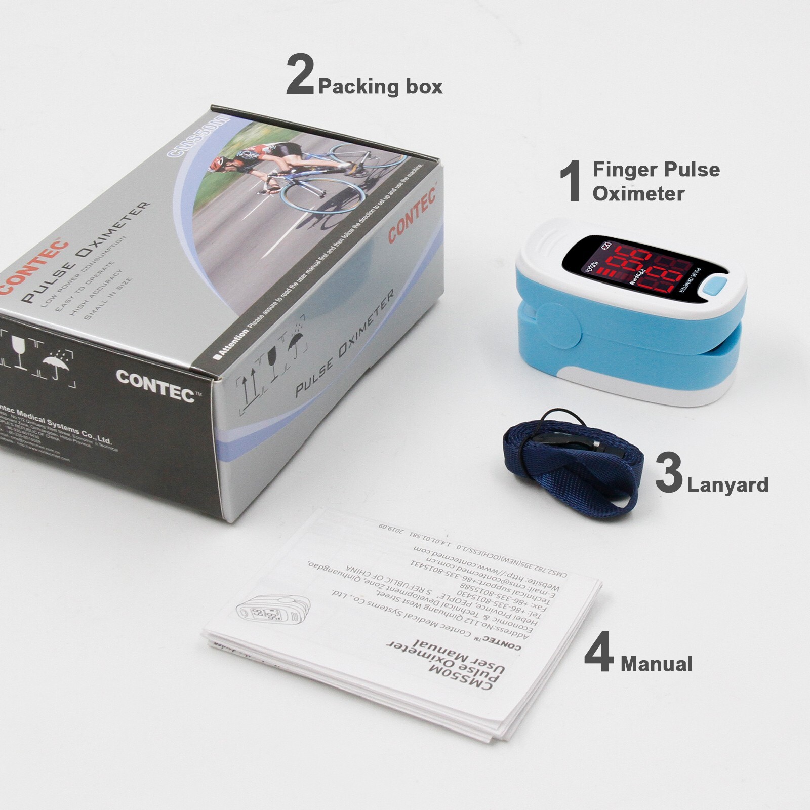 US seller Finger Pulse Oximeter Blood Oxygen Sensor O2 SpO2 Monitor Heart Rate