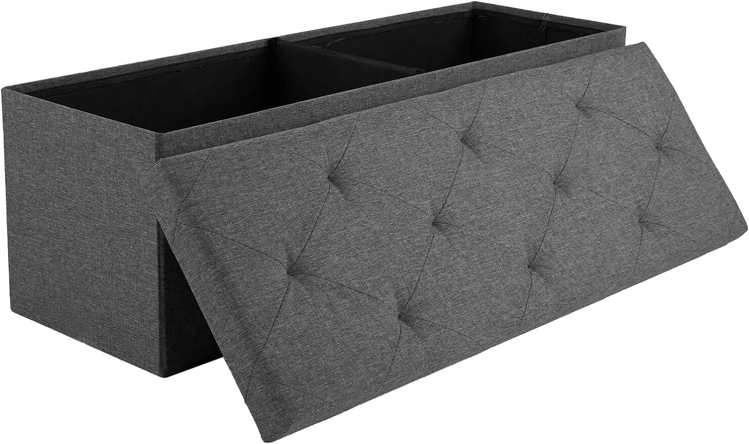 Home Storage Ottoman Bench Folding Ottoman Stool End of Bed Bench Padded Seat
