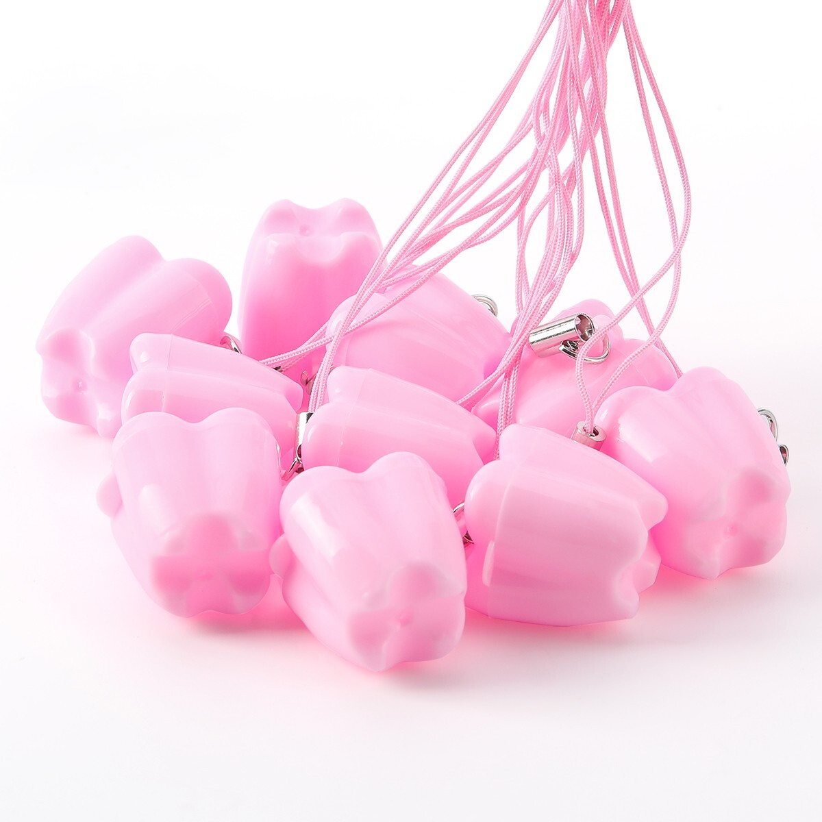 50 Pcs Dental Baby Teeth Storage Boxes Tooth Shape Holder Organizer Mixed Color