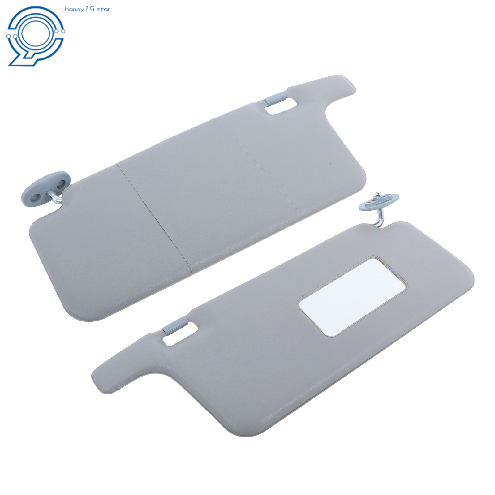 Driver Left+Right Passenger Sun Visors For 1996-2001 Honda Civic Gray Color LHD