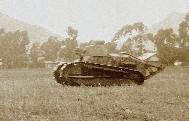 RARE! WW1 US ARMY 11TH TANK CO. SCHOFIELD BARRACKS TERR. of HAWAII 1922 PHOTO