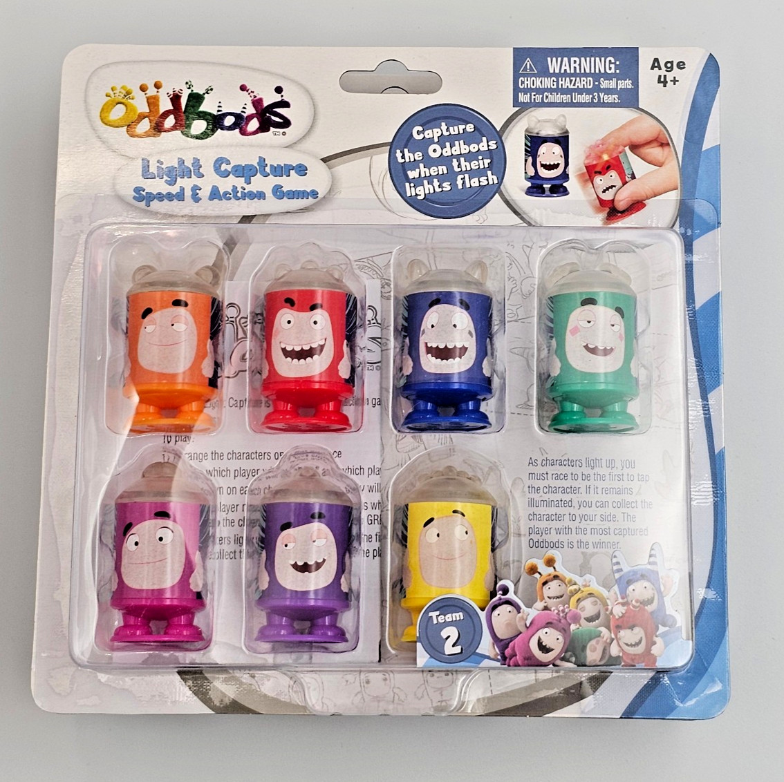 Oddbods Light Capture Speed & Action Game ALL 4 TEAMS! Rare Complete Set NEW