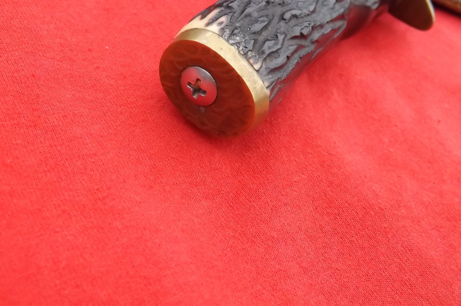 Vintage Schrade USA 498 49er Fixed Blade Knife N SHEATH CASE NICE USED SHAPE