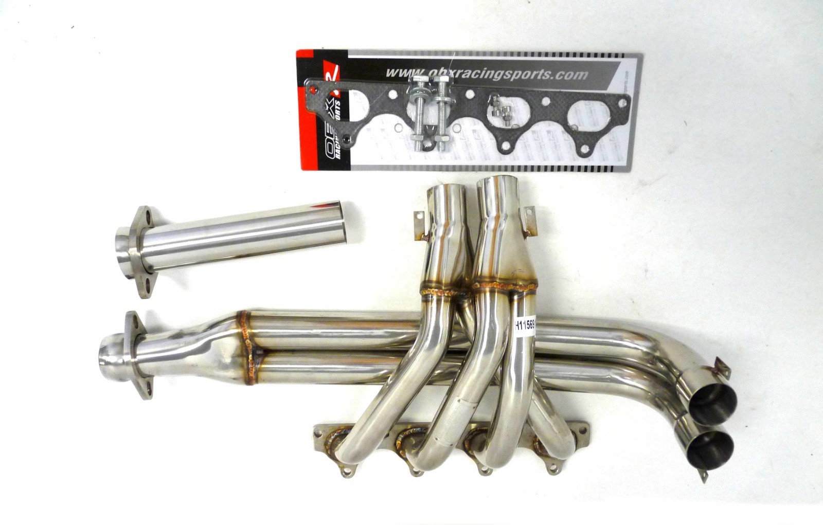 OBX Stainless Manifold 1990-1991 Honda Prelude Tri Y w Slip Joint 4-2-1