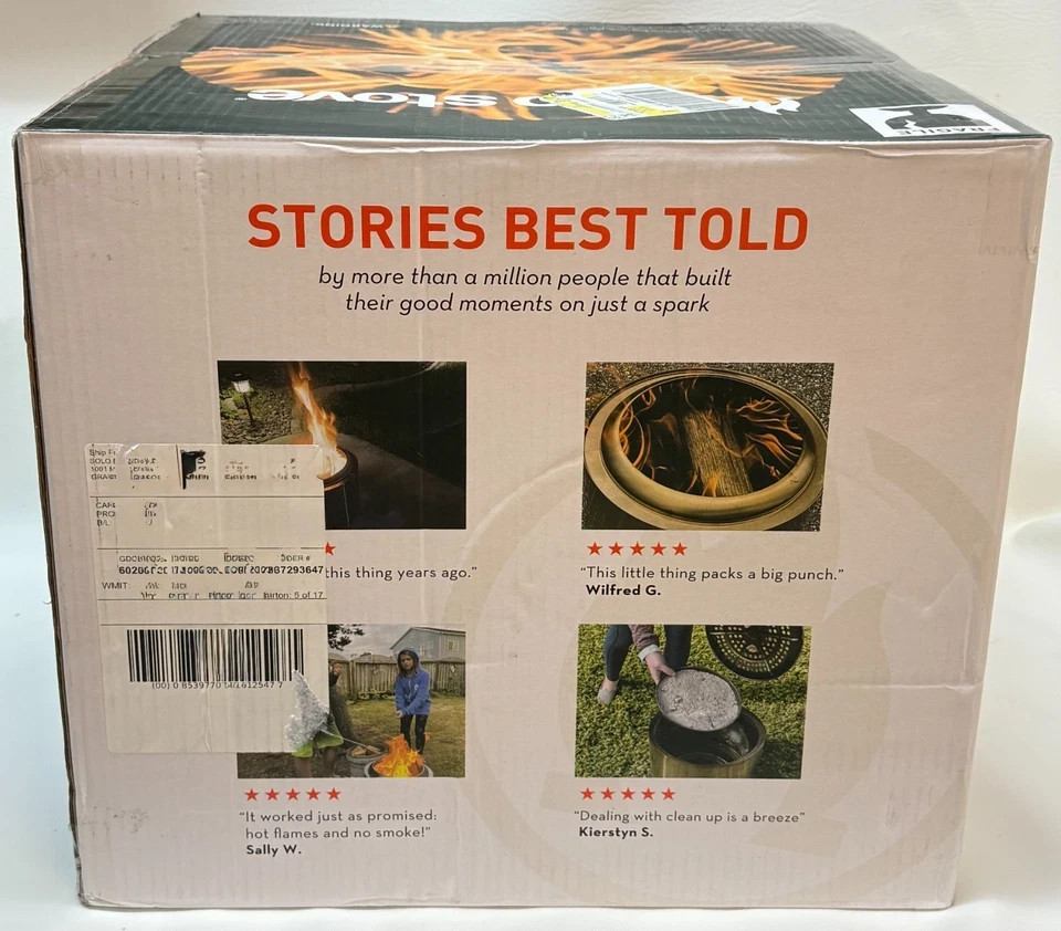 Solo Stove Ranger 2.0 Outdoor Fire Pit Stainless Steel Portable 15"Dia x 12.5"H