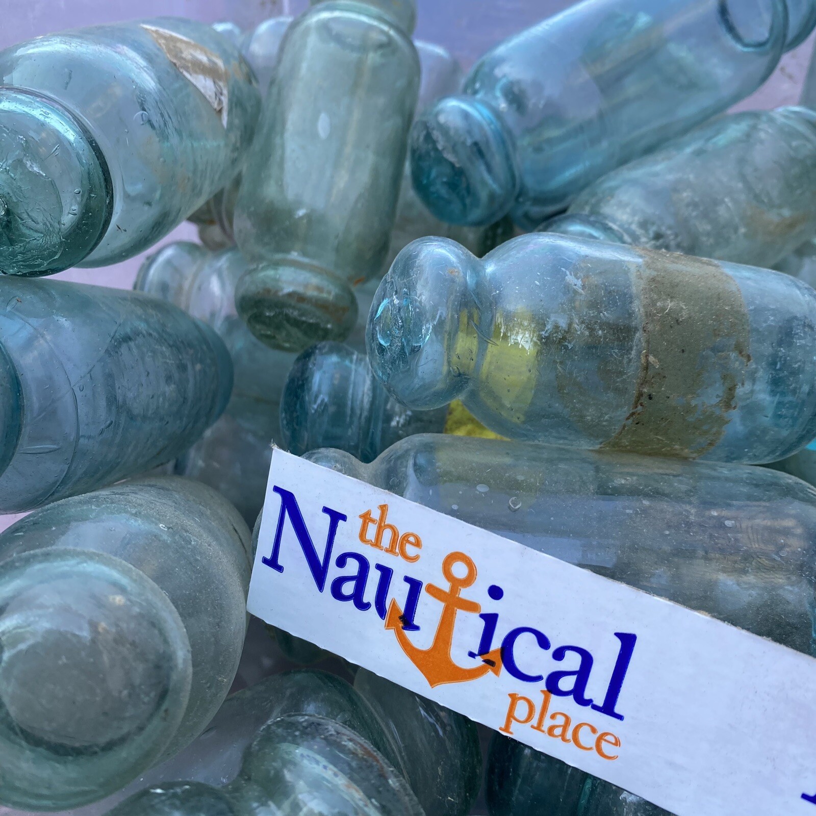 (1) - Japanese Glass Rolling Pin Fishing Float ~ Minor Chips & Dings ~ Vintage