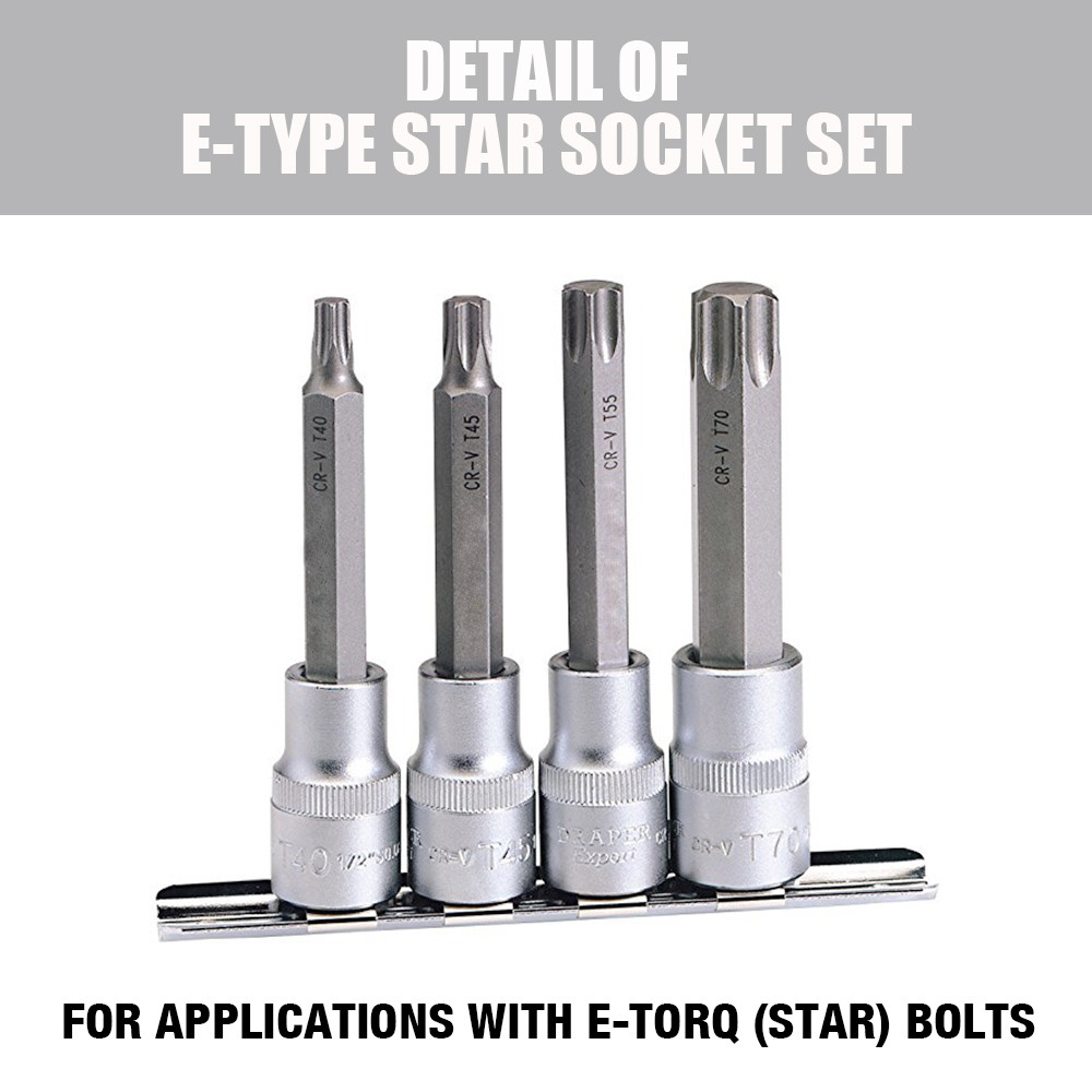 11 pc Torx Star Bit Female E Socket Set Automotive Shop Tools External E4-E20